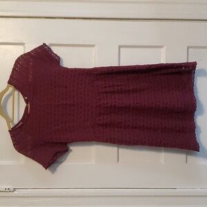 Free People Lace Short Sleeve Dress